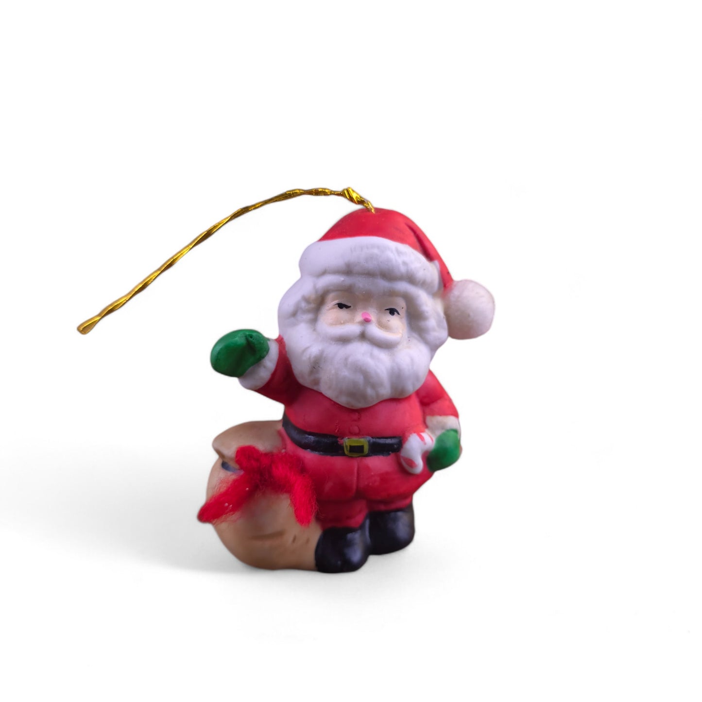 1986 BOA  Christmas Santa Clauss Bell Porcelain Ornmanet
