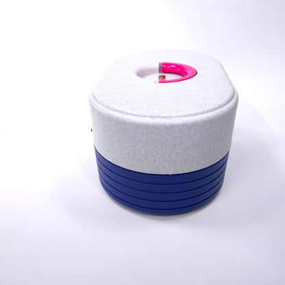 Caboodles Medium Cosmetic Makeup Jewelry Box w/ Mirror Blue Gray 2615