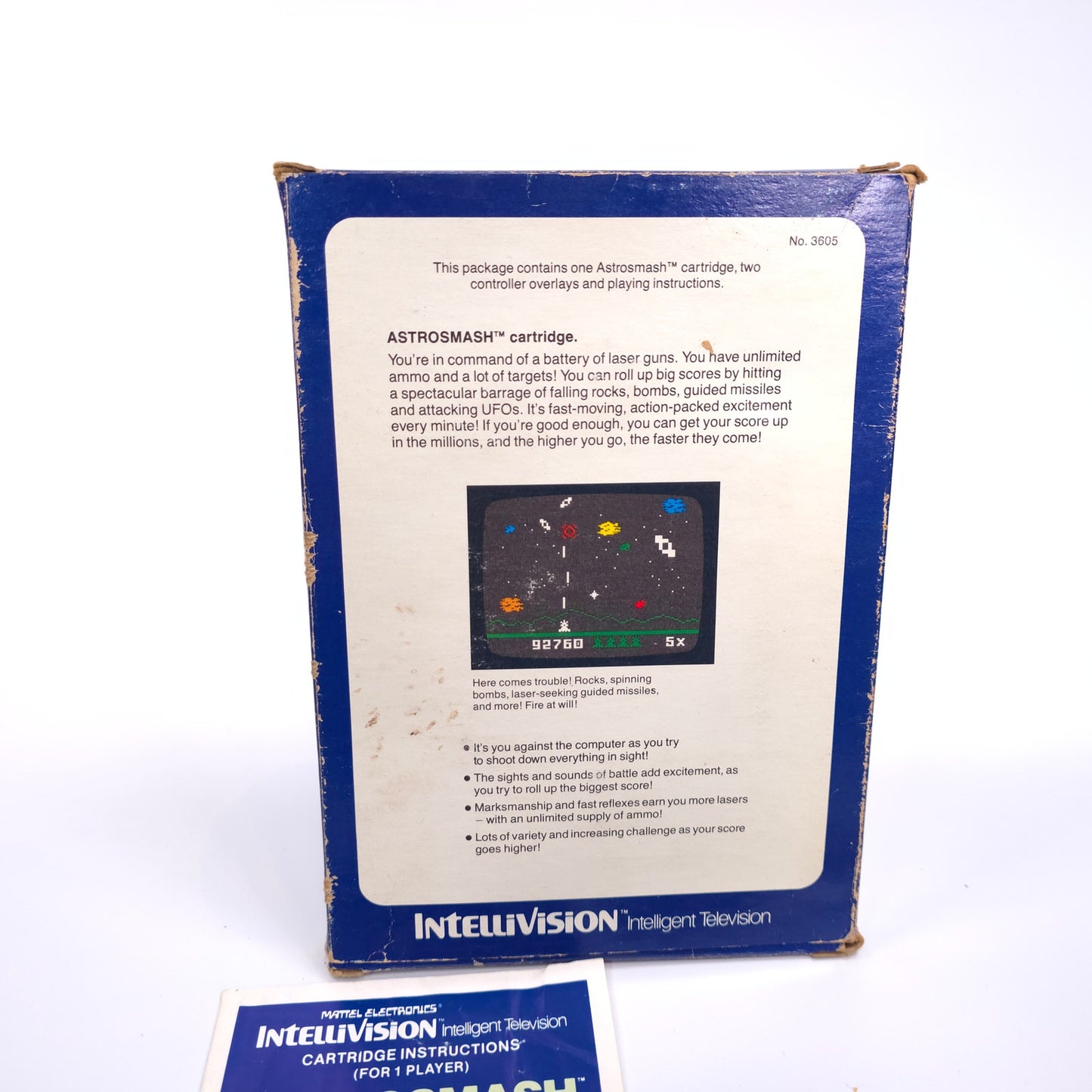 Mattel Intellivision Astrosmash Video Game With Box and Inserts