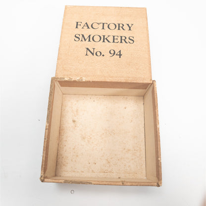Vintage Factory Smokers No. 94 Cigar Box