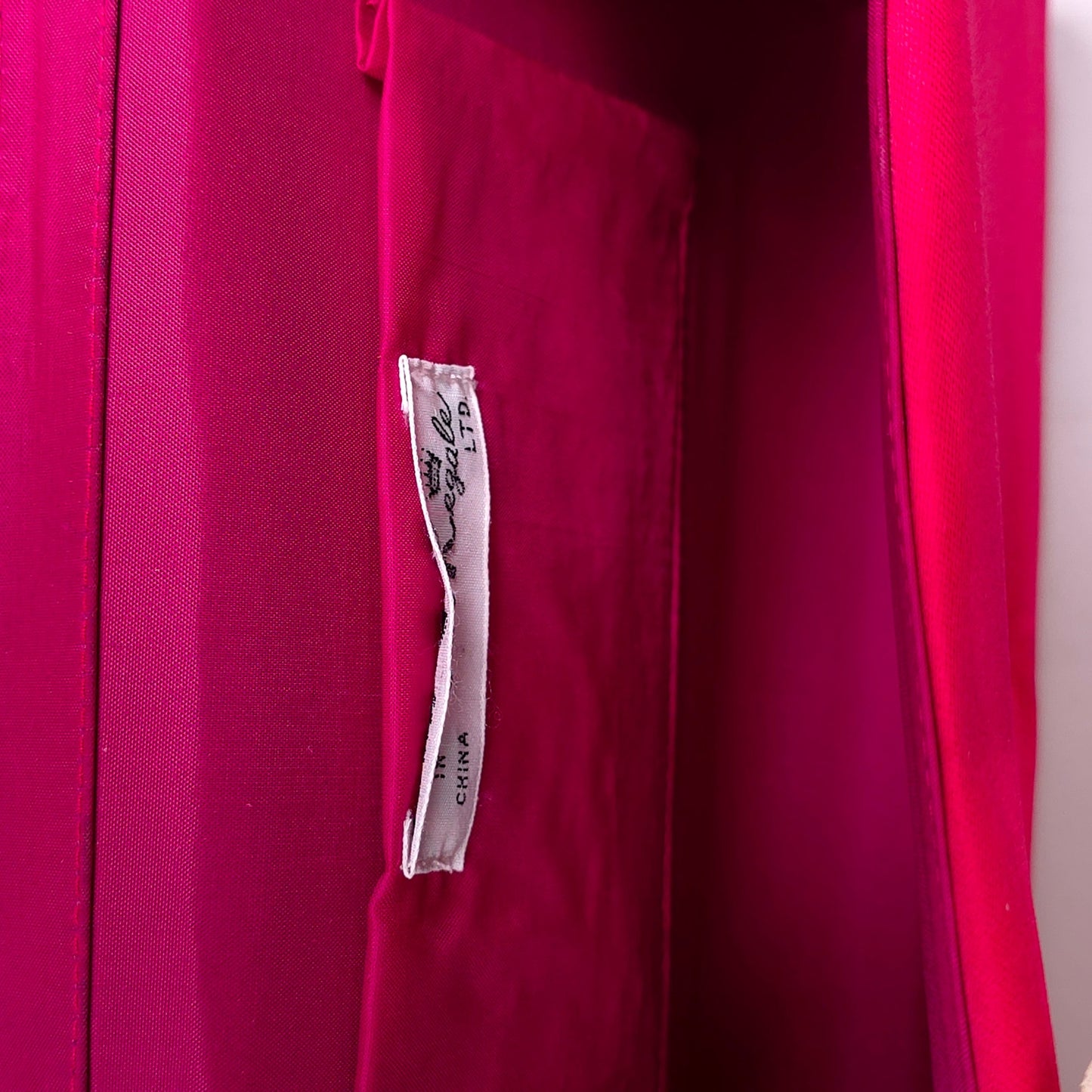 Vintage La Regak LTD Pink w/ Black Bow Shoulder Bag Purse w/ Tag