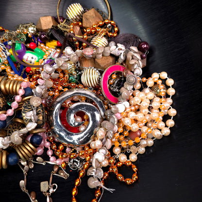 1 lb Vintage to Now Mixed Jewelry Lot Costume Craft Repair Resale JL28