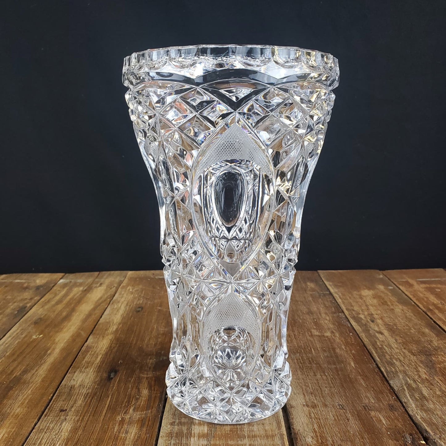 Vintage Nachtmann Bleikristall 24% Lead Crystal 9" Vase West Germany