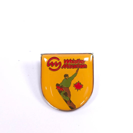 Vintage Whistler Mountain Ski Enamel Pinback Pin