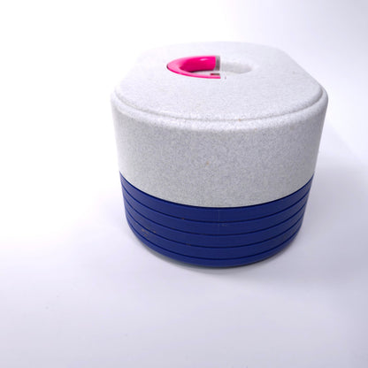 Caboodles Medium Cosmetic Makeup Jewelry Box w/ Mirror Blue Gray 2615