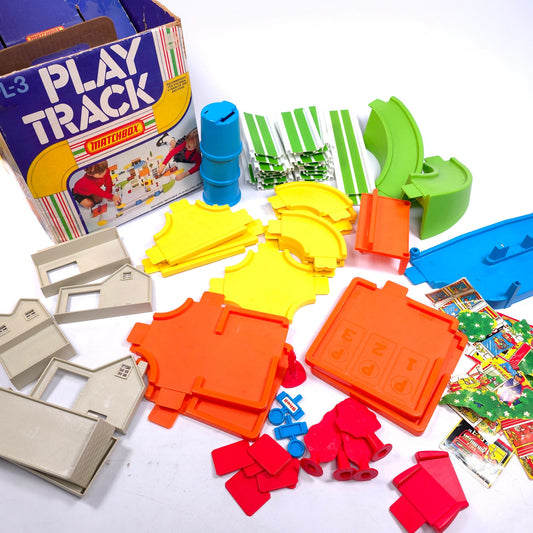 Vintage 1978 Matchbox Lesney PL-3 Play Track Set Of 63 Pieces