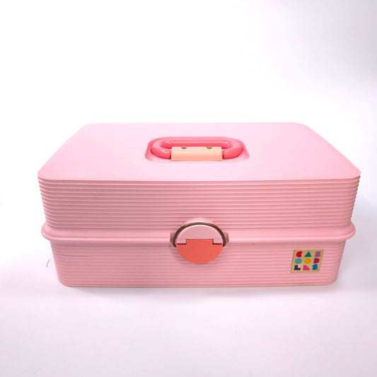 Vintage Caboodles Large Case Cosmetic Makeup Jewelry Box Pink 2425