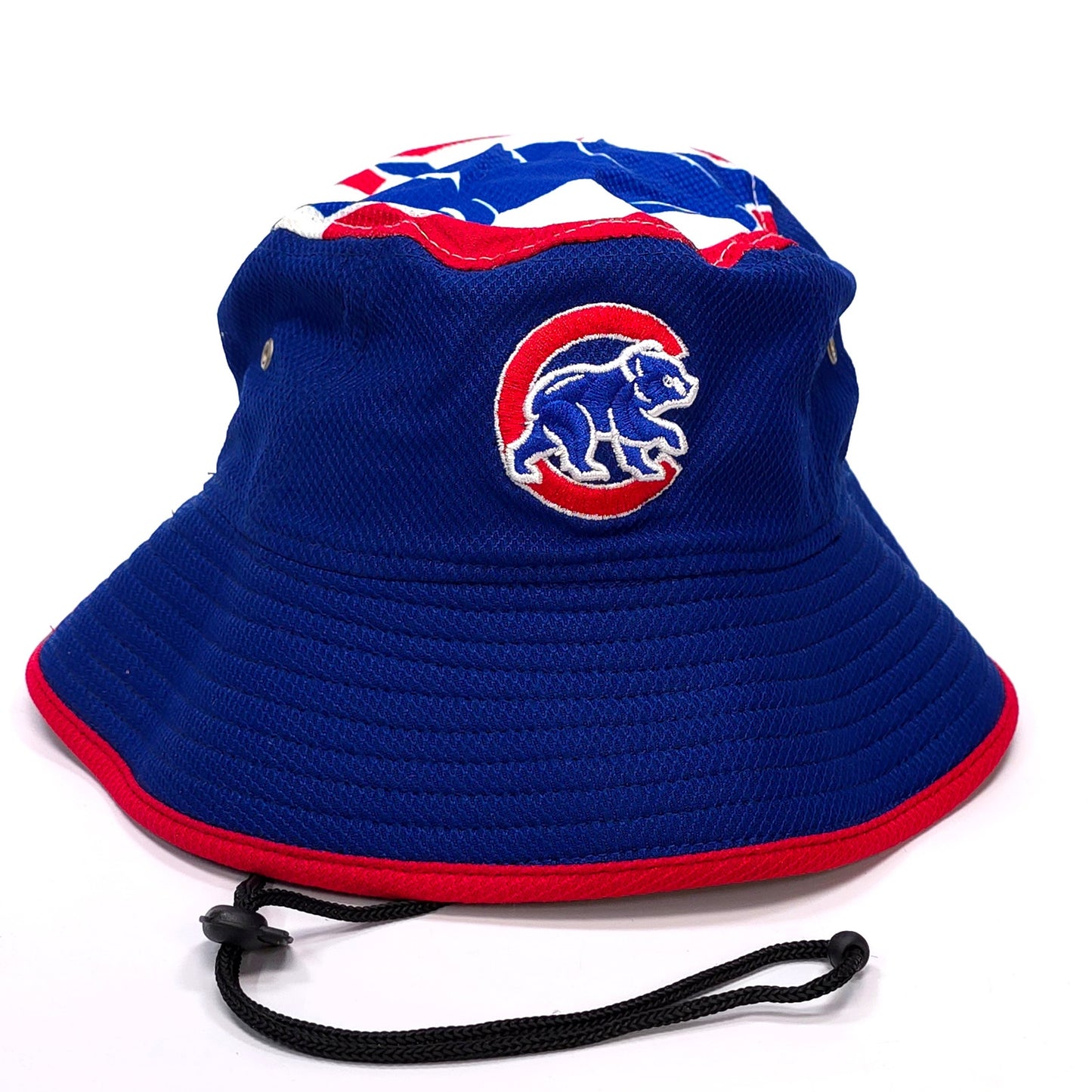 MLB Chicago Cubs Baseball Team Bucket Hat Top Logo New Ero W/ Chin Strap