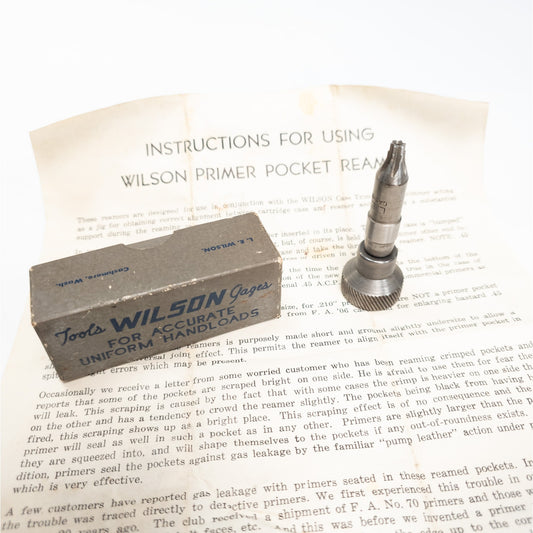 Vintage Wilson Primer Pocket Reamer .210 Primer '06 Cases .45 Pockets