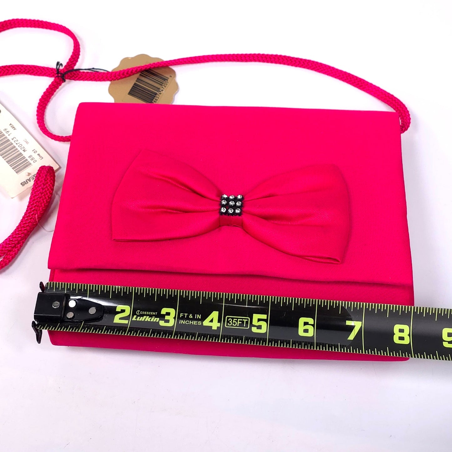 Vintage La Regak LTD Pink w/ Black Bow Shoulder Bag Purse w/ Tag