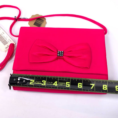 Vintage La Regak LTD Pink w/ Black Bow Shoulder Bag Purse w/ Tag
