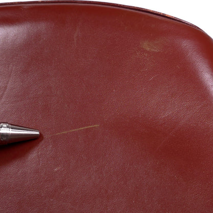 Vintage Companion Leather Top Handle Kiss Lock Bag Purse