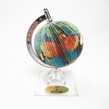 Earth Globe Notepaper Memo Pad w/ Stand Office Desk
