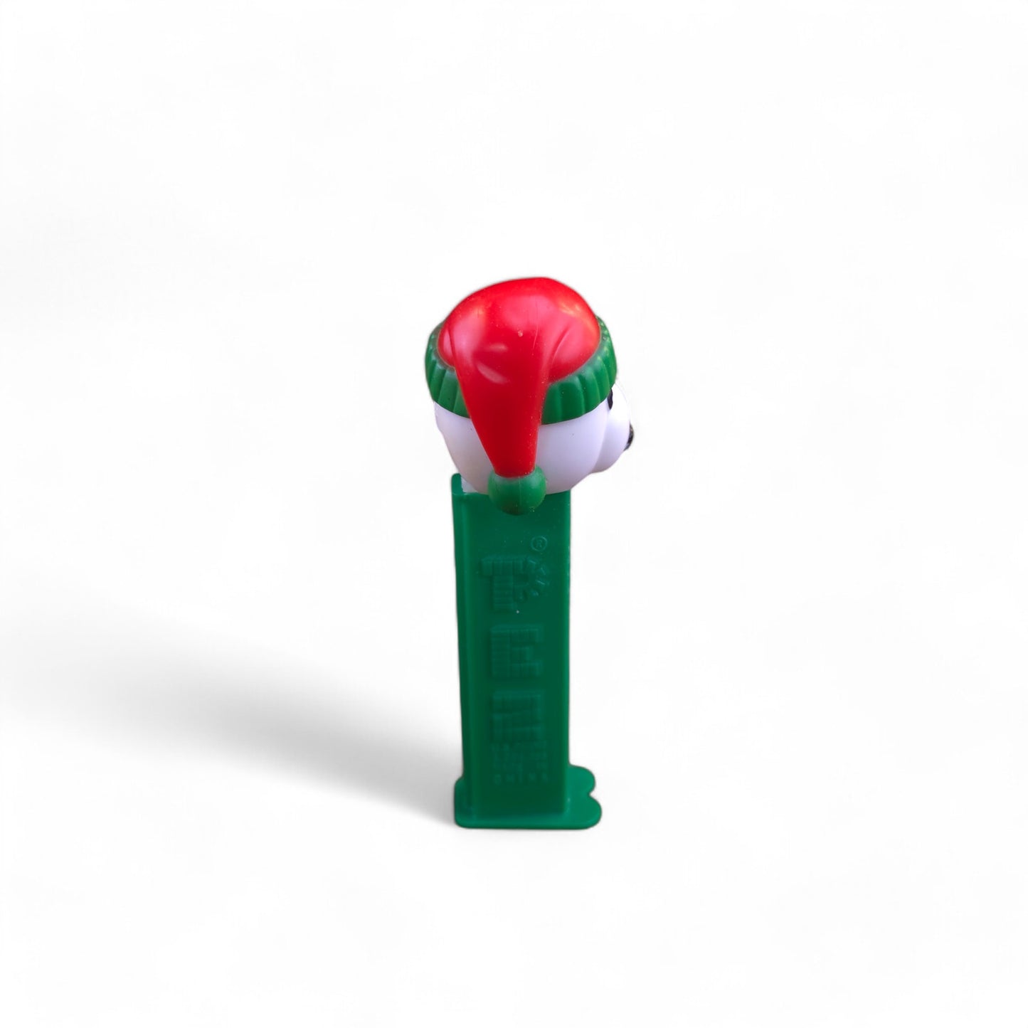 PEZ Christmas Polar Bear with Santa Hat Footed Candy Dispenser 2009 Green