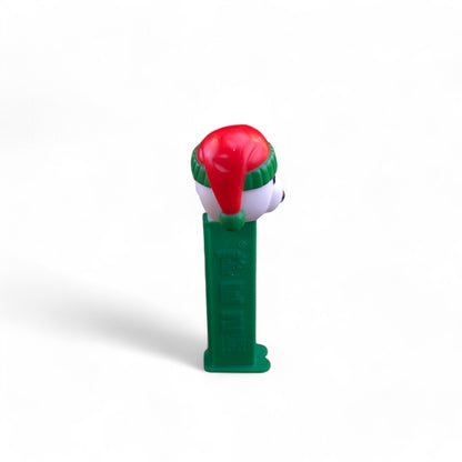 PEZ Christmas Polar Bear with Santa Hat Footed Candy Dispenser 2009 Green