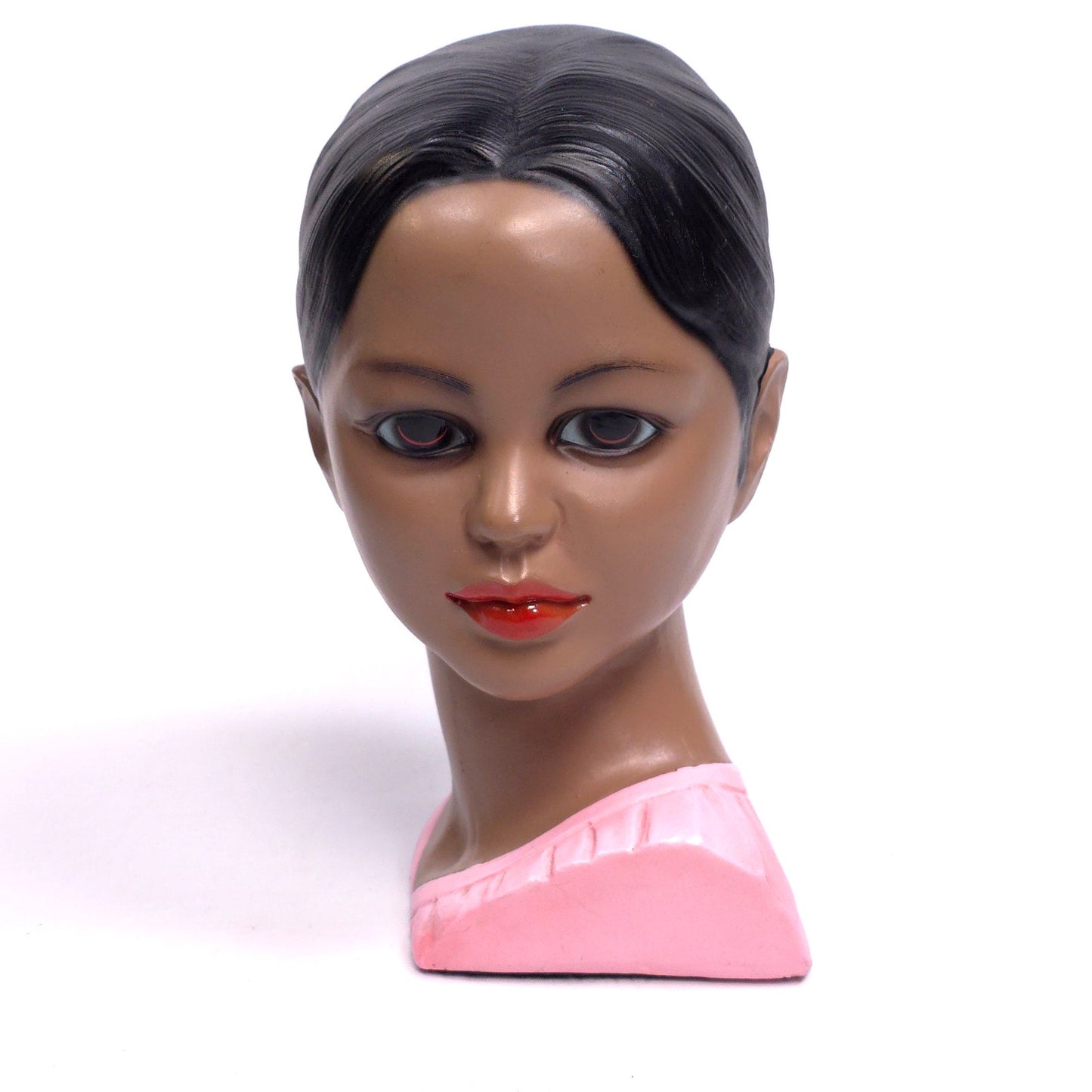 Vintage MCM Lego Japan Display Mannequin Head Bust Pink Shirt