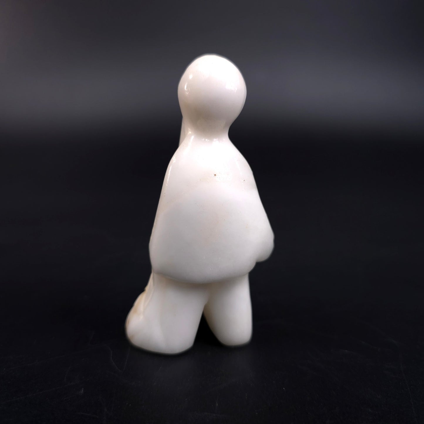 Vintage Milk Glass Man With Poncho & Beard Figurine