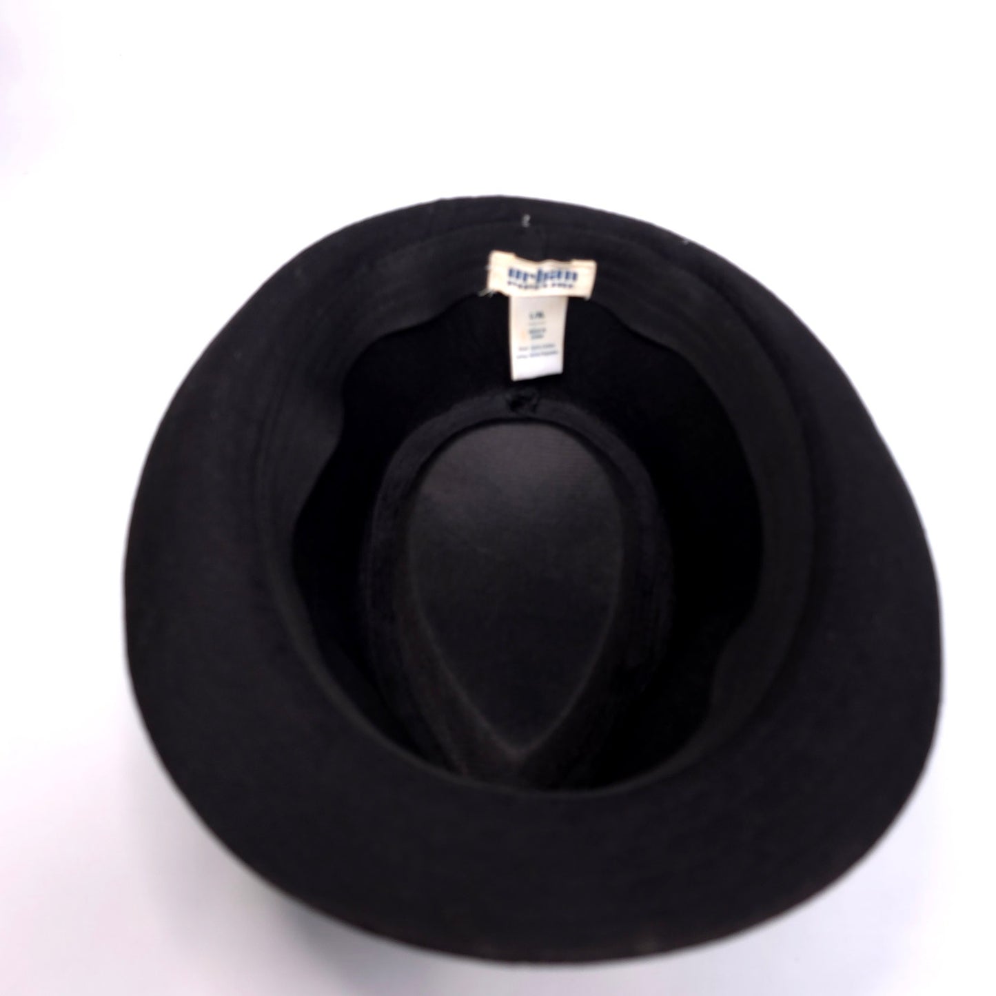 Vintage Style Black 100% Cotton Shell Fedora Hat