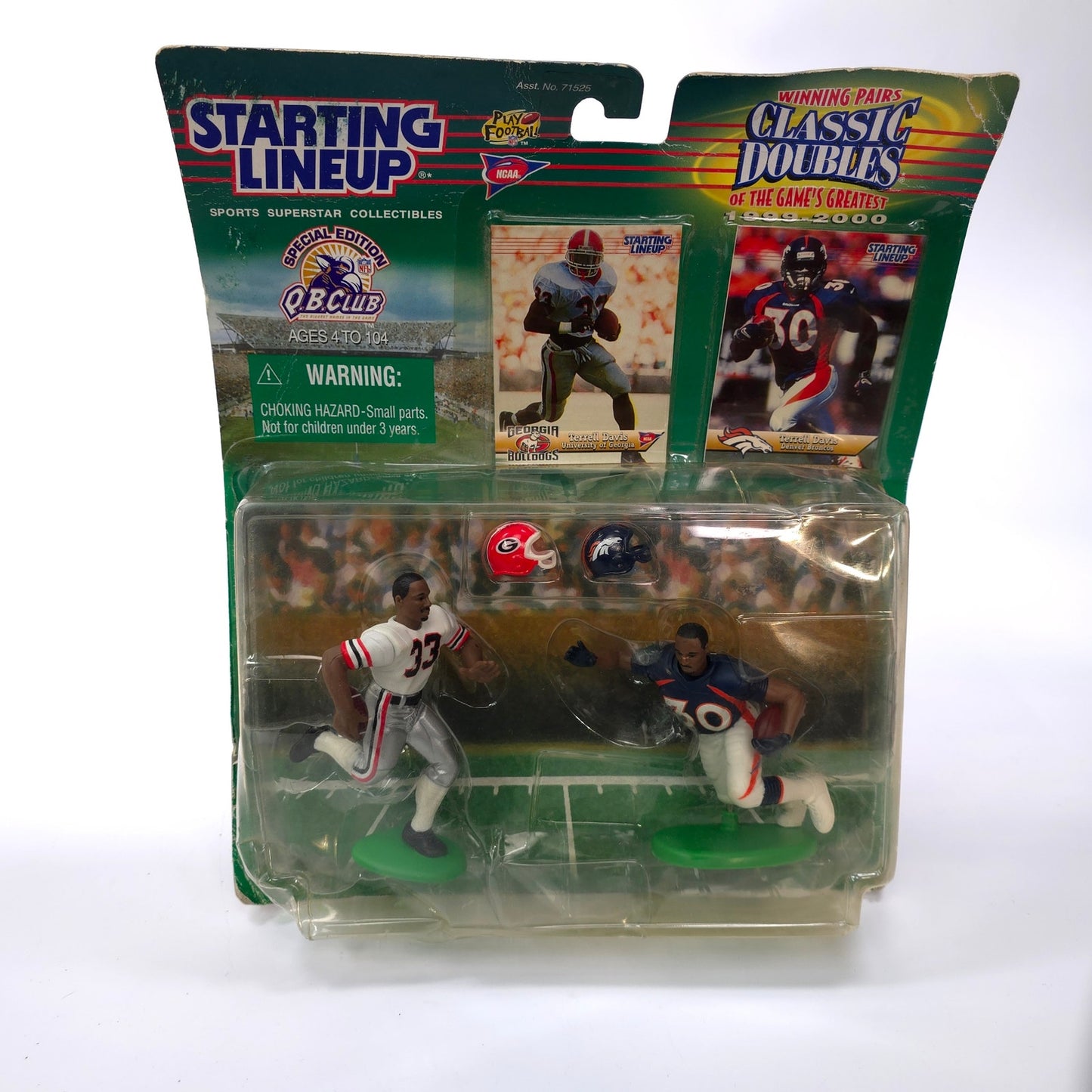 Sealed Terrell Davis 1999 Starting Lineup NFL Football Denver Broncos Bulldogs