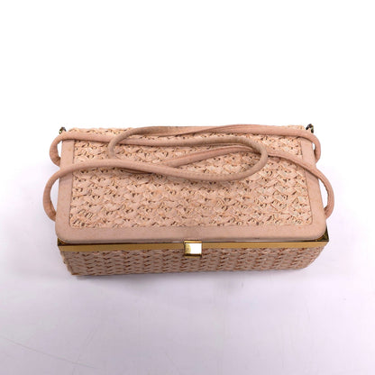 Vintage 60's H.I. Bag Woven Retangle Handbag w/ Attached Coin Purse