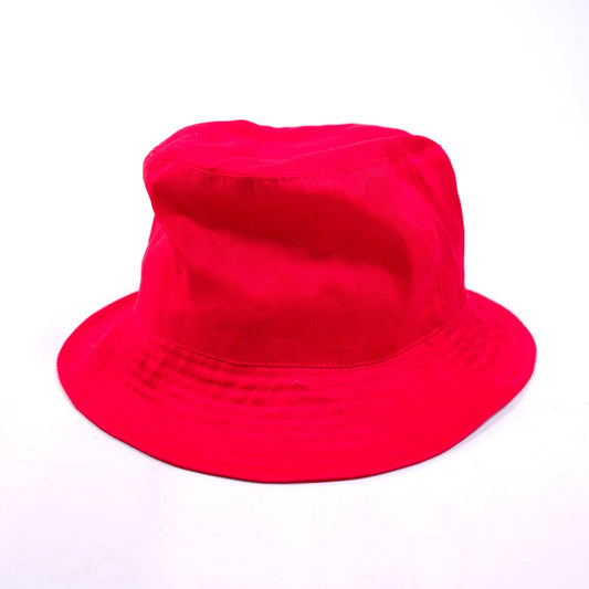 100% Cotton Red Bucket Hat Cap Size M 21 3/4" Circumference