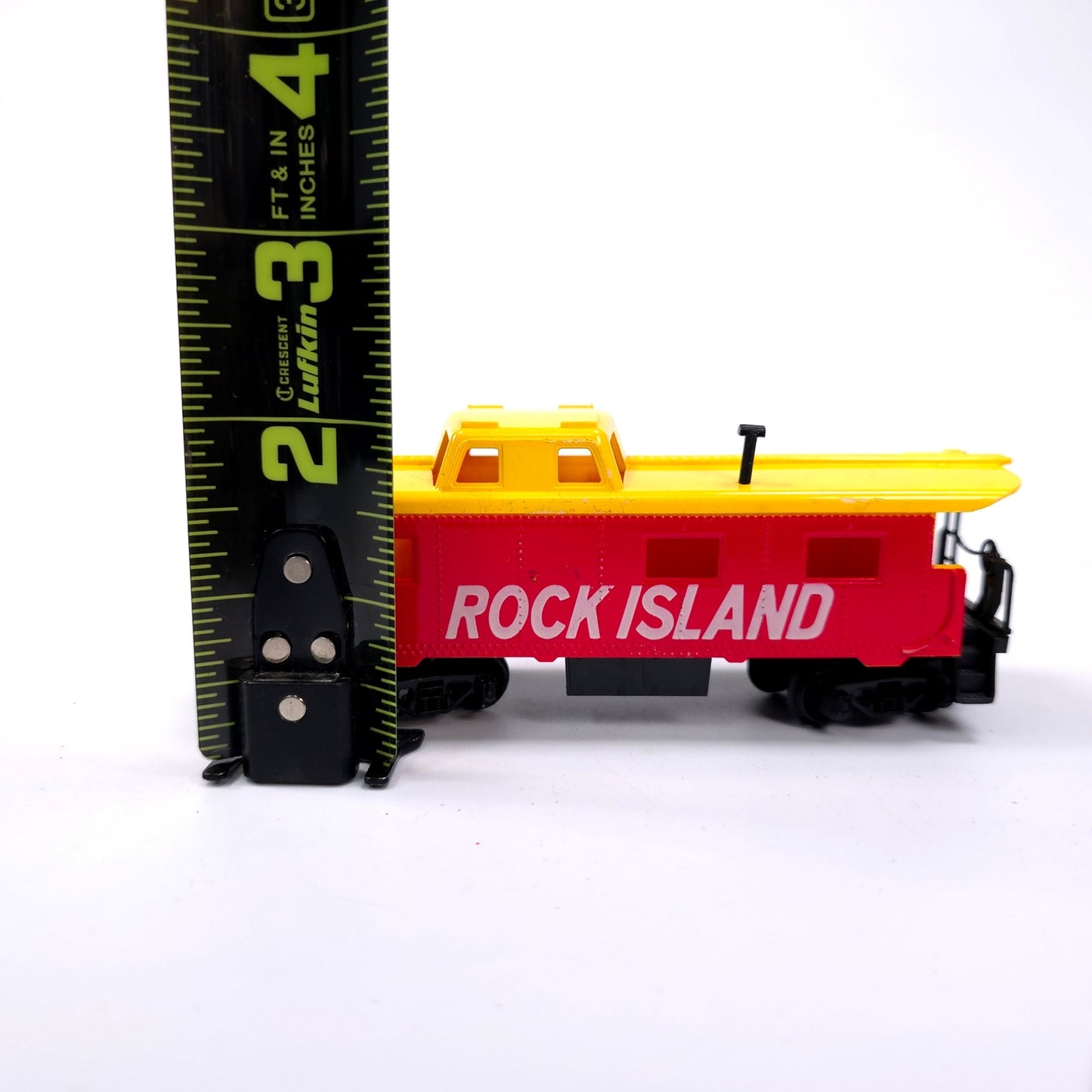 Tyco HO Scale Rock Island Yellow Red Caboose Train Car