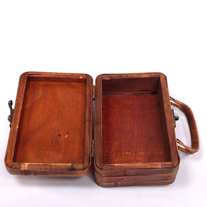 Wooden Suitcase Trinket Keepsake Box Rustic home Decor
