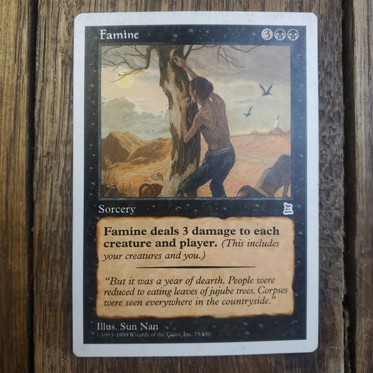 Famine 1999 Portal Three Kingdoms MTG Magic The Gathering Card Game