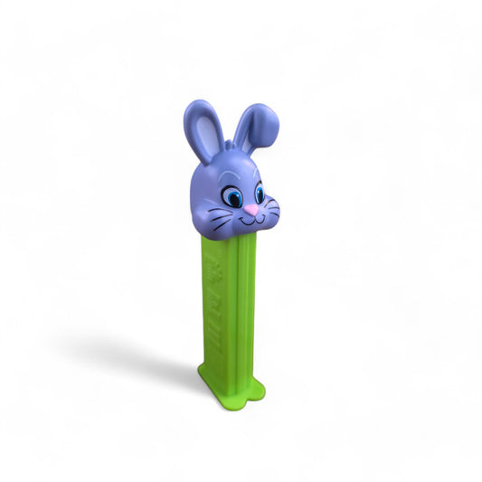 PEZ Easter Gray Floppy Ear Bunny Footed Candy Dispenser 2013 Retired Green