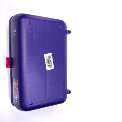 Vintage Caboodles Medium Cosmetic Makeup Jewelry Box w/ Mirror Purple Pink 2752