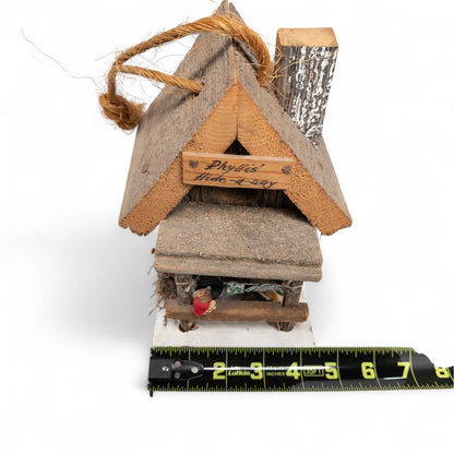 Rustic Phyllis' Hide-A-Way Home Birdhouse Rustic Decor