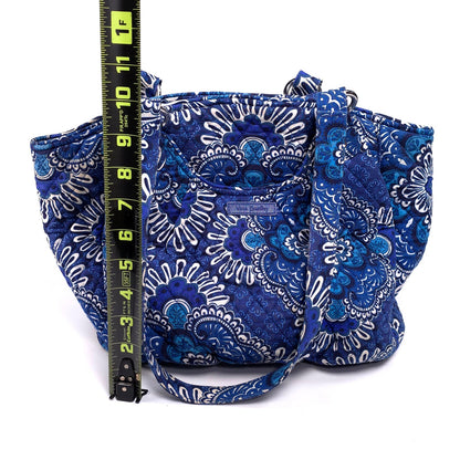 Vera Bradley Large Blue Bandana Shoulder Tote Bag Purse