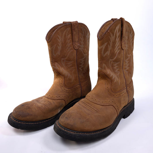 Ariat Leather Cowboy Work Boots Mens Size 8.5D ASTM F2892-11 EH