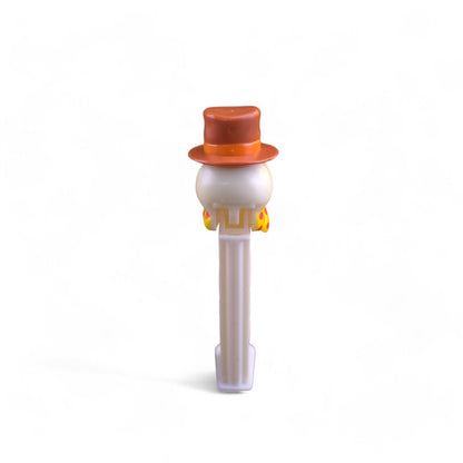 PEZ Christmas Classic Snowman Footed Candy Dispenser 2002 White