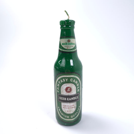 2004 Fantasy Beer Bottle Candle Green