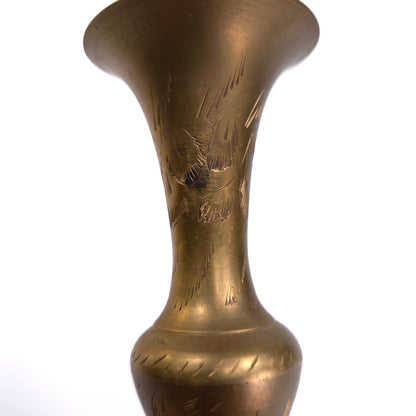 Vintage MCM Slim Skinny Brass Bud Vase India