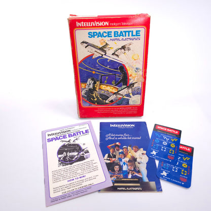 Mattel Intellivision Space Battle Video Game With Box and Inserts