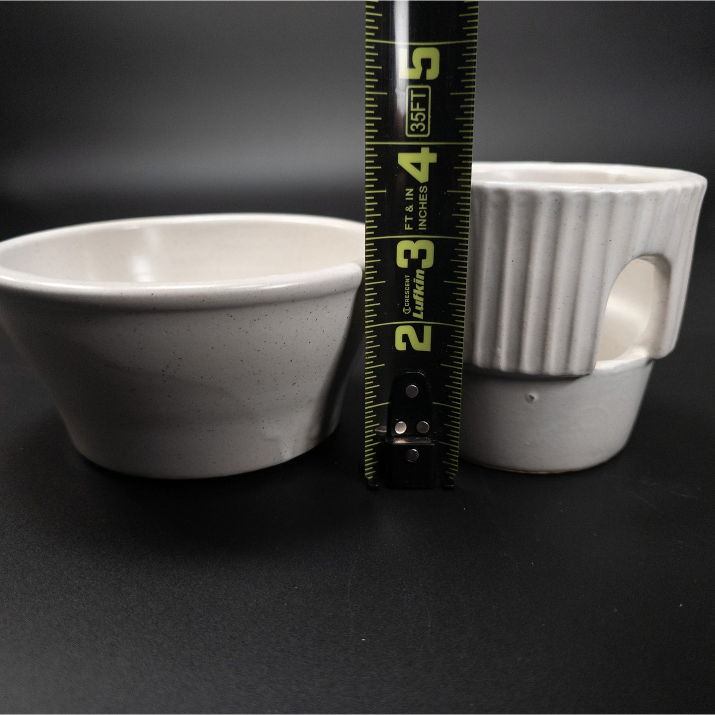 Vintage Ceramic 2 Piece Fondue Set USA
