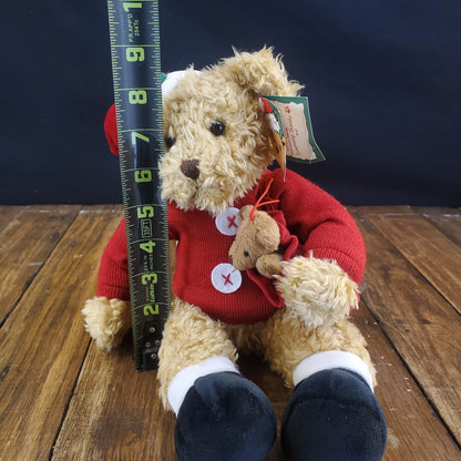 Avon Sammy Santa Plush 12" Toy Bear & Mini Bear Russ Berrie & Co. Item F661851