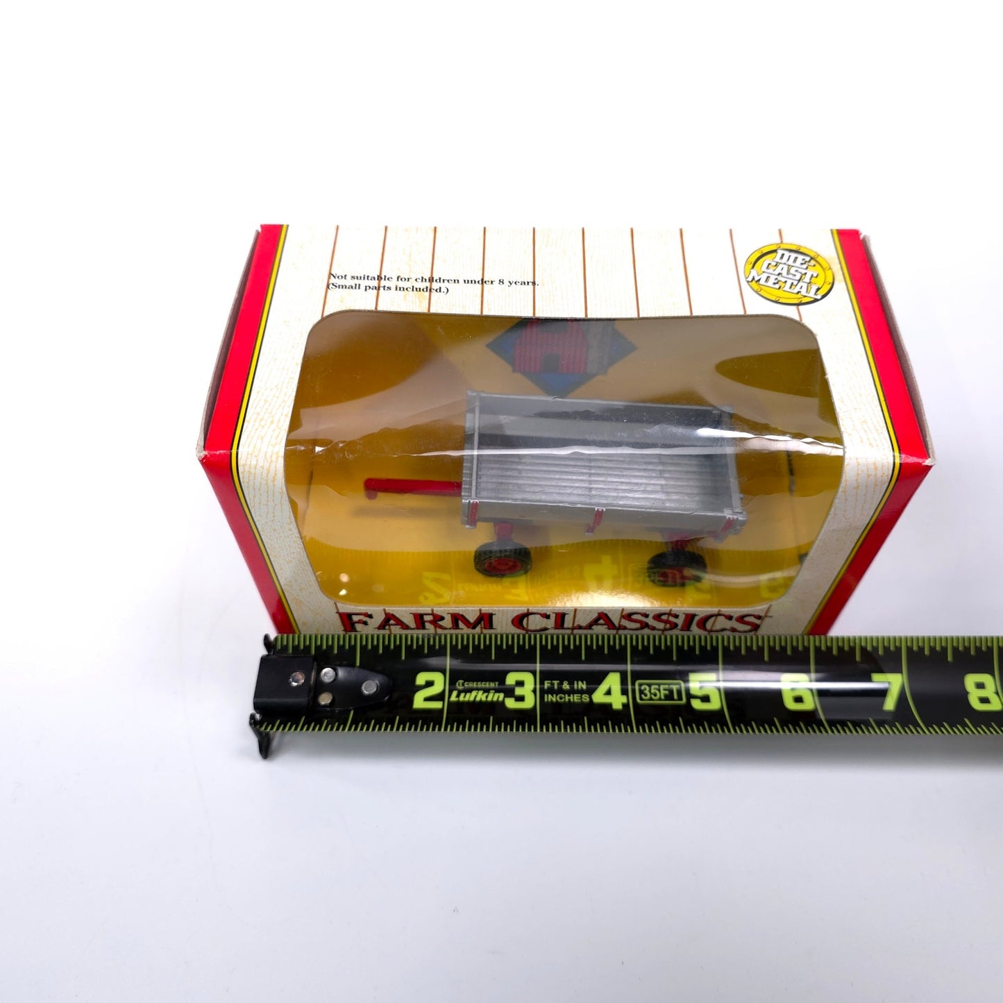 ERTL Farm Classics Flare Box Wagon 1/43 Scale Tractor Trailer Gray Red