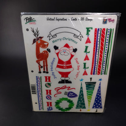 Sealed 16 Holiday Christmas Sanat Stamps Vertical Inspirations Posh Limited