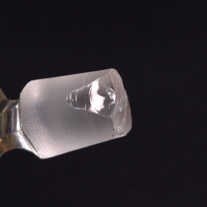 Vintage Art Deco MCM Crystal Perfume Bottle With Faceted Stopper