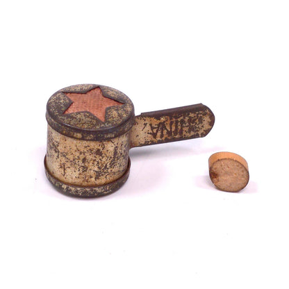 Vintage Metal Star Top Sewing Need Case Holder Rare