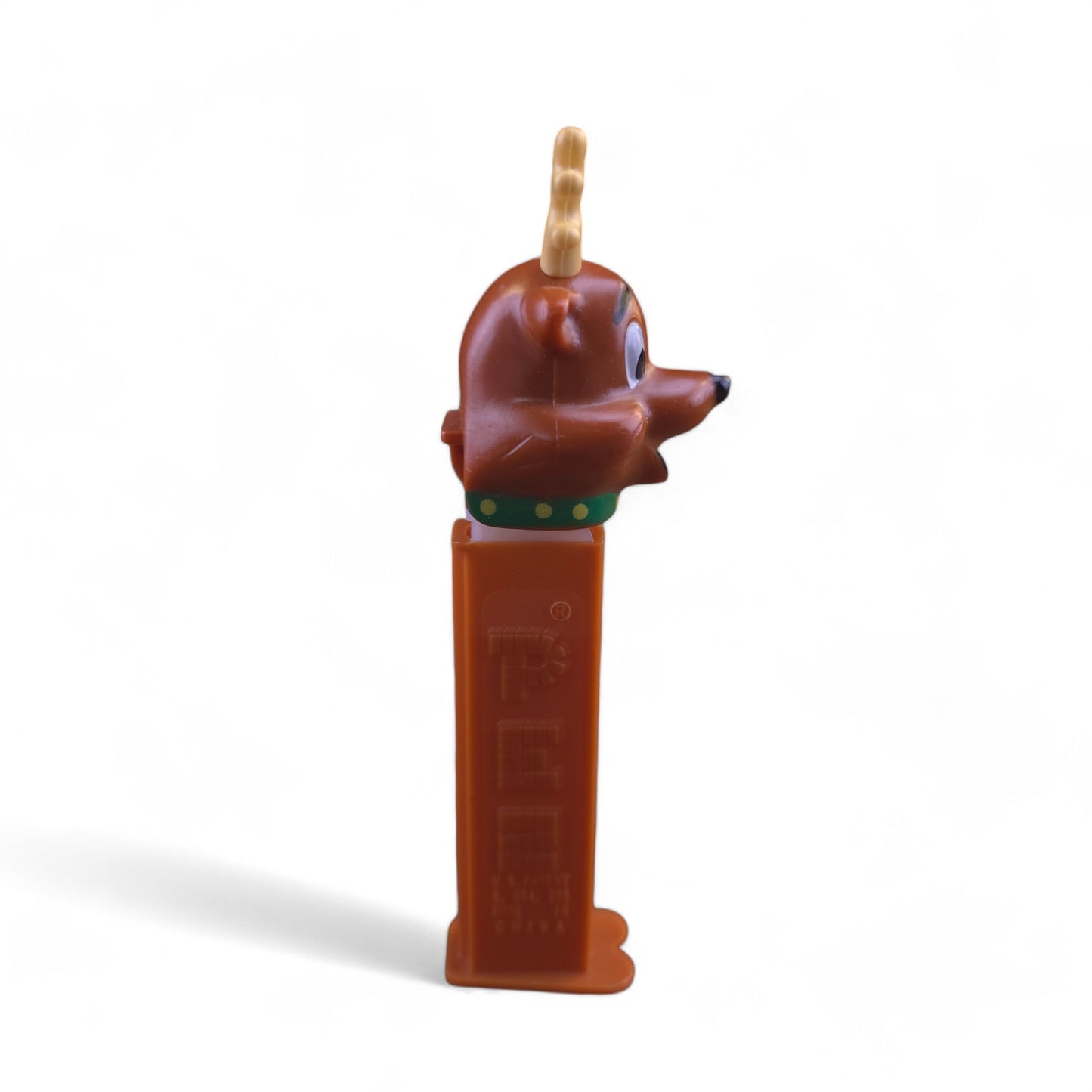 PEZ Christmas Reindeer Footed Candy Dispenser 2002 Brown