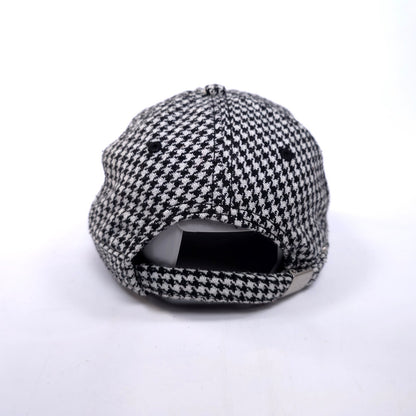 Caterpillar Houndstooth 6 Panel Short Bill Fashion Adjustable Cap Hat