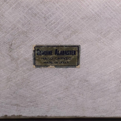 Hand Carved Alabaster Elephant Statue Italy