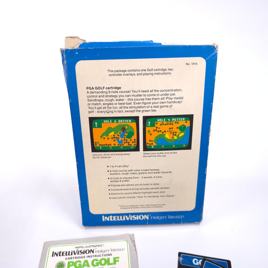 Mattel Intellivision PGA Golf Video Game With Box and Inserts