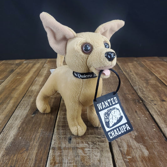 Vintage Taco Bell Chihuahua Dog Plush Wanted Chalumpa  "Drop the Chalupa" Tested