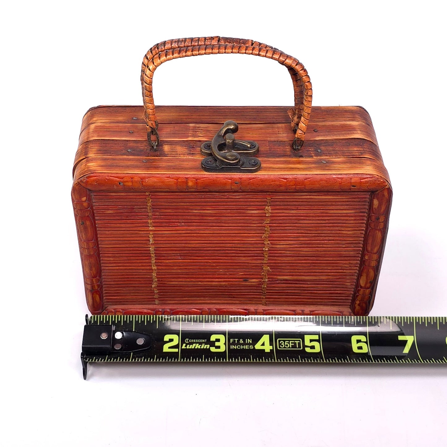 Wooden Suitcase Trinket Keepsake Box Rustic home Decor