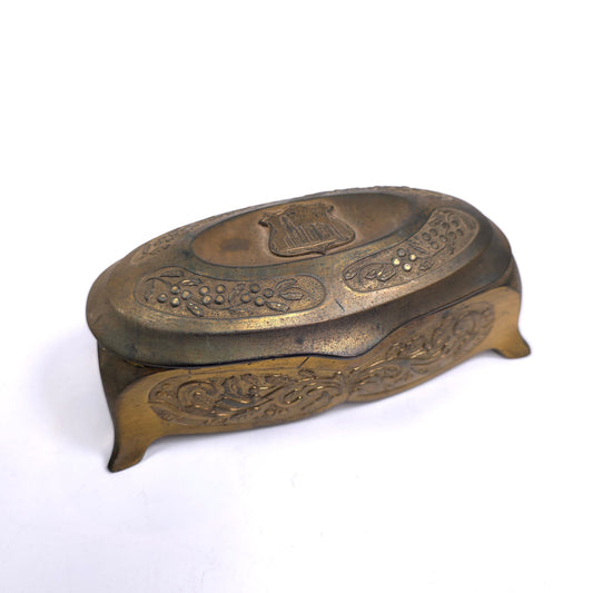 Antique K & Co Bronze Jewelry Trinket Box Detroit Michigan Post Office
